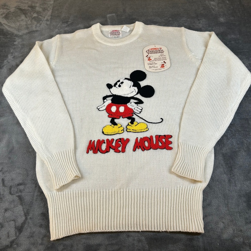 Disney Character Fashions Mickey Mouse Graphic Sweater Vintage Mens XL New